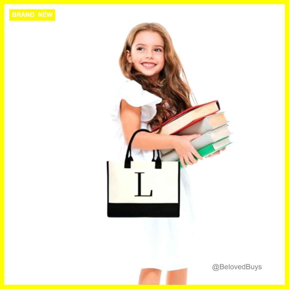 Mini Personalized Initial Tote Bag Compact Canvas… - image 4